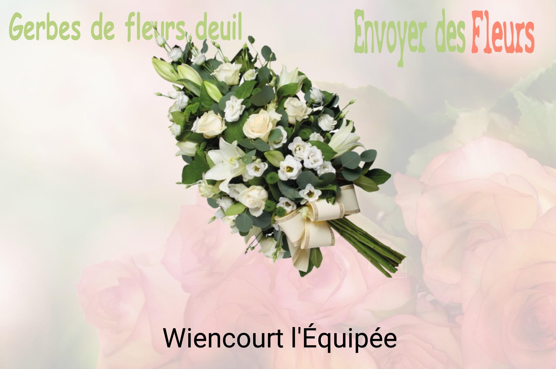Gerbe de fleurs de deuil livrée à Wiencourt-l'Équipée